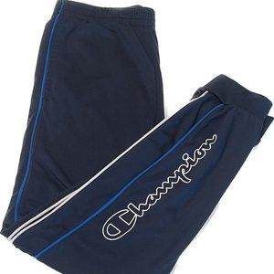Champion Blue Youth Boys Size Large Athletic Track Gym Play Pants Sweatpants